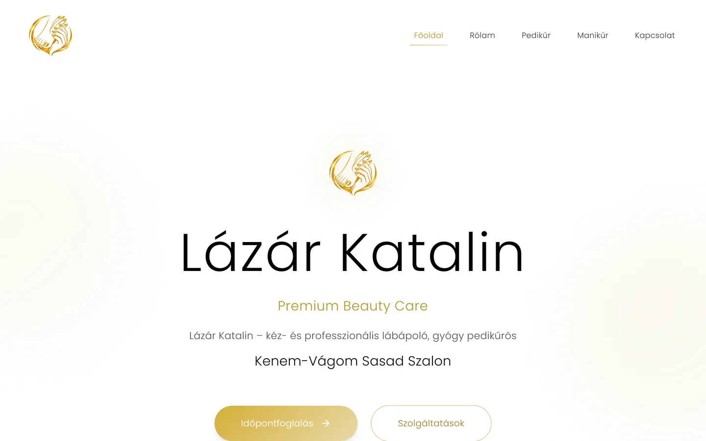 A Lázár Katalin Gyógypedikűr weboldala